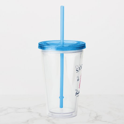 Beach Bachelorette Party Gepersonaliseerde bruidsm Acryl Drinkbeker (Rechts)