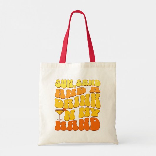 Beach Bachelorette Party Groovy bruid Squad Gift Tote Bag (Achterkant)
