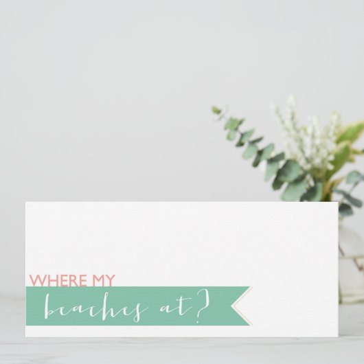 Beach Bachelorette Party Invitation Kaart (Staand voorkant)