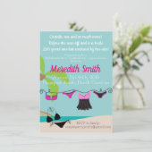 Beach Bachelorette Party Invitation Kaart (Staand voorkant)