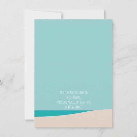 Beach Bachelorette Party Invitation Kaart