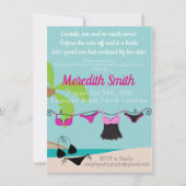 Beach Bachelorette Party Invitation Kaart (Voorkant)