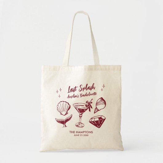 Beach Bachelorette Party Laatste Splash Tote Bag (Voorkant)