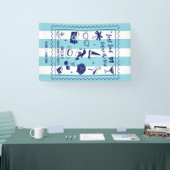 Beach Bachelorette Party Last Sail Doodle Stripes Spandoek (Beurs)