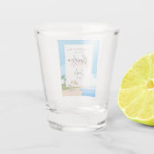 Beach Bachelorette Party op maat Shot Glas (Achterkant)