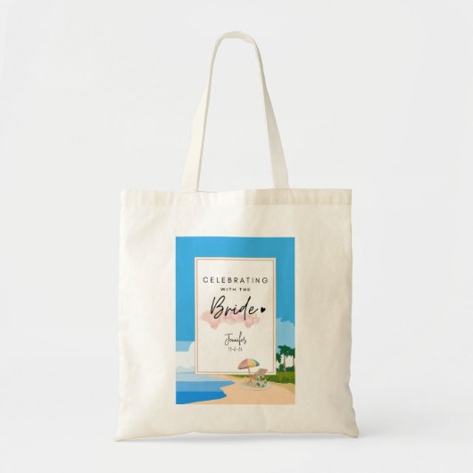 Beach Bachelorette Party op maat Tote Bag (Voorkant)