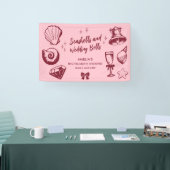Beach Bachelorette Party Seashells Trouwbellen Spandoek (Beurs)