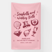 Beach Bachelorette Party Seashells Trouwbellen Spandoek (Verticaal)