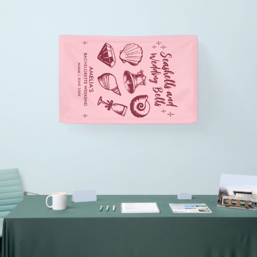 Beach Bachelorette Party Seashells Trouwbellen Spandoek (Beurs)