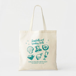 Beach Bachelorette Party Seashells Trouwbellen Tote Bag