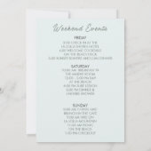 Beach Bachelorette Party - tijdlijnuitnodiging Kaart (Achterkant)