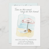 Beach Bachelorette Party - tijdlijnuitnodiging Kaart (Voorkant / Achterkant)