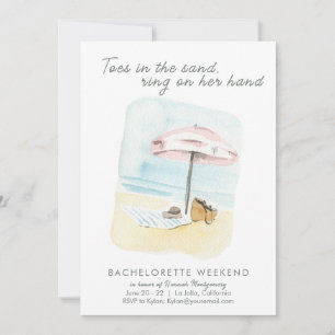Beach Bachelorette Party - tijdlijnuitnodiging Kaart