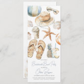 Beach Bachelorette Party Waterverf Kaart (Voorkant / Achterkant)