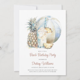 Beach Bachelorette Party Waterverf Uitnodiging