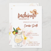 Beach Bachelorette Party Weekend Invitation Feestdagenkaart (Voorkant / Achterkant)