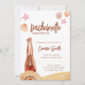 Beach Bachelorette Party Weekend Invitation Kaart (Voorkant)