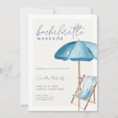 Beach Bachelorette Party Weekend Invitation Kaart (Voorkant)