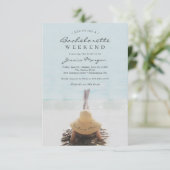 Beach Bachelorette Party Weekendje Uitnodiging (Staand voorkant)