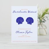 Beach Bachelorette uitnodiging (Staand voorkant)