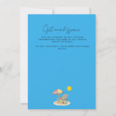 'Beach Bachelorette' Uitnodiging voor kippen feest (Achterkant)