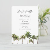 Beach Bachelorette Weekend Bachelorette Uitnodigin Kaart (Staand voorkant)