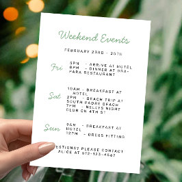 Beach Bachelorette Weekend Invitation Kaart