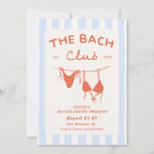 Beach Bachelorette Weekend Itinerary Invitation Kaart (Voorkant)