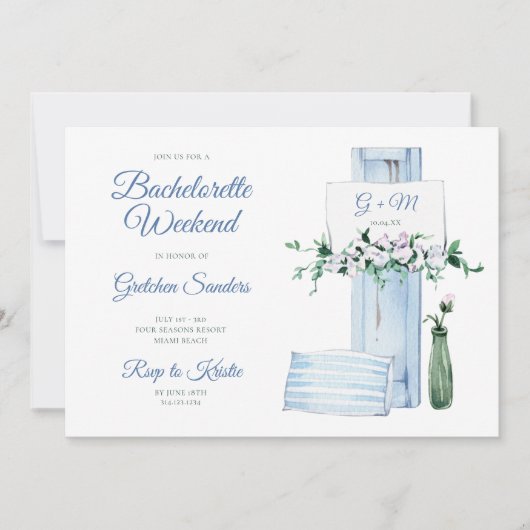 Beach Bachelorette Weekend Itinerary Kaart (Voorkant)