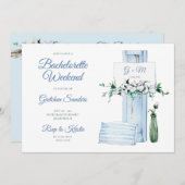 Beach Bachelorette Weekend Itinerary Kaart (Voorkant / Achterkant)