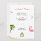 Beach Bachelorette weekend Uitnodiging voor reisro (Achterkant)