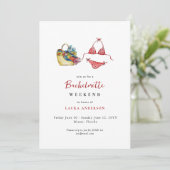 Beach Bachelorette weekendrondleiding Kaart (Staand voorkant)