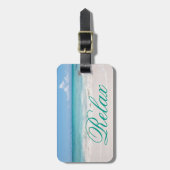 Beach Backgroud Bagagelabel (Voorkant verticaal)