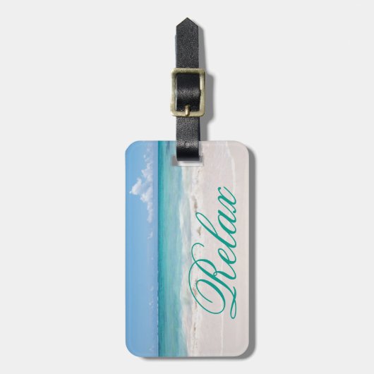Beach Backgroud Bagagelabel (Voorkant verticaal)