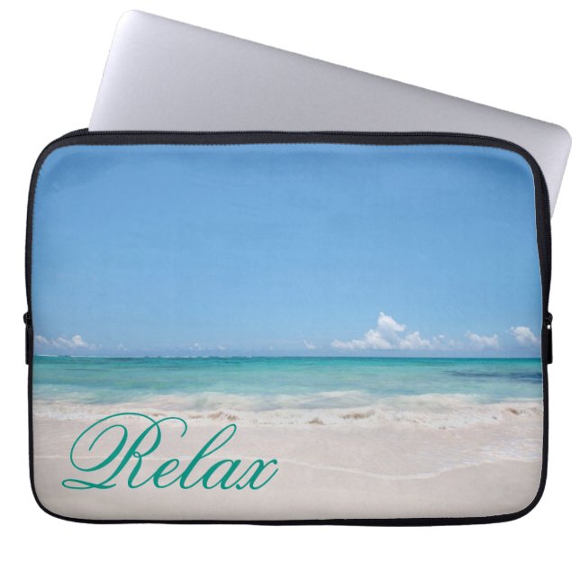 Beach Backgroud Laptop Sleeve (Voorkant)