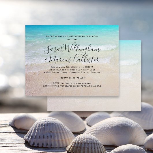 Beach Background Briefkaart Weddenschap