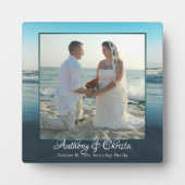 Beach Background Framed Weduwfoto Plaque Fotoplaat (Voorkant)