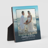 Beach Background Framed Weduwfoto Plaque Fotoplaat (Voorkant)