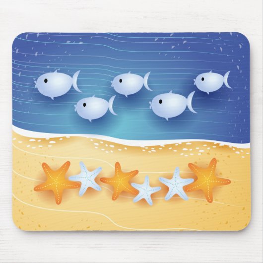 Beach background, mousepad muismat (Voorkant)