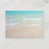 Beach Background Wedding Details Enclosure Kaart (Achterkant)