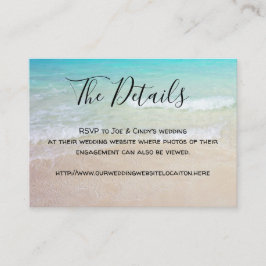 Beach Background Wedding Details Enclosure Kaart