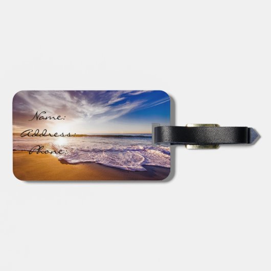 Beach Bagagelabel (Achterkant horizontaal)