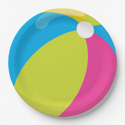 Beach Ball | Beach Thema | Pool Party Papieren Bordje (Voorkant)