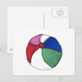 Beach Ball Briefkaart (Voorkant / Achterkant)