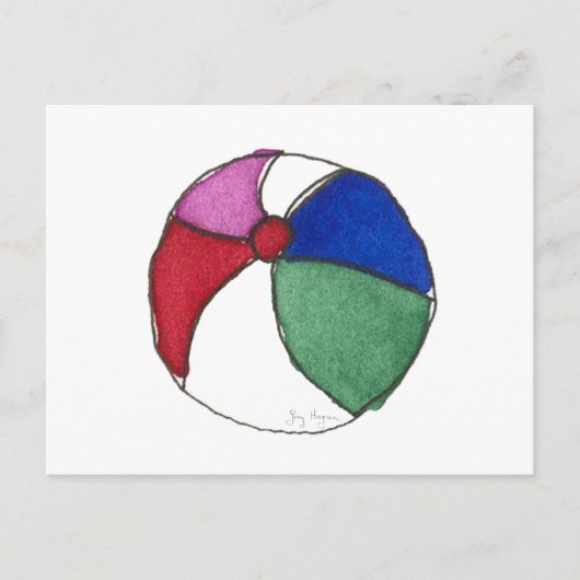 Beach Ball Briefkaart (Voorkant)