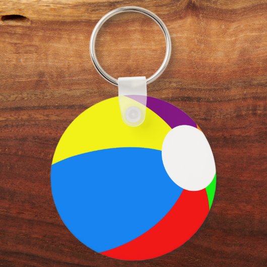 Beach Ball Button Sleutelhanger (Voorkant)
