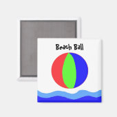 Beach Ball Fun Magneet (Voorkant / Achterkant)