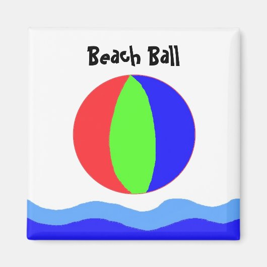 Beach Ball Fun Magneet (Voorkant)