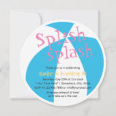 Beach Ball Girls Summer Pool Birthday Party Kaart (Voorkant)