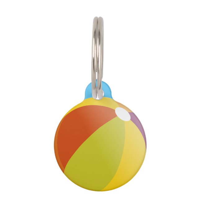 Beach Ball Huisdierpenning (Voorkant)